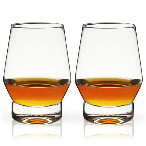 Heavy Base Crystal Whiskey Glasses 2ct by Viski