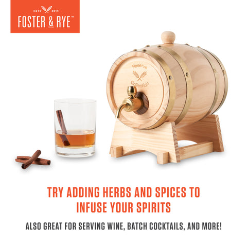 Whiskey Barrel Drink Dispenser by Foster & Rye™