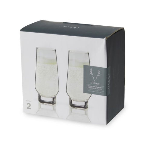 Weighted Stemless Champagne Flutes by Viski