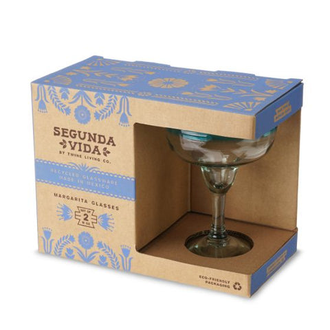 Primavera Recycled Margarita Glass Set by Twine Living