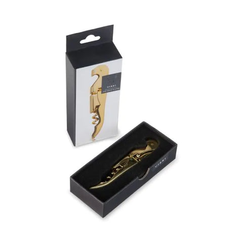 Gold Signature Double Hinged Corkscrew by Viski®