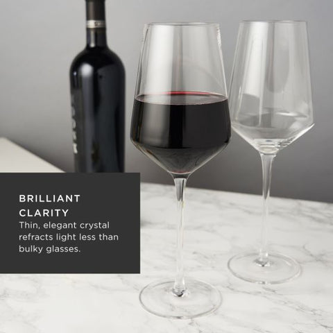 Angled Crystal Bordeaux Glasses by Viski®