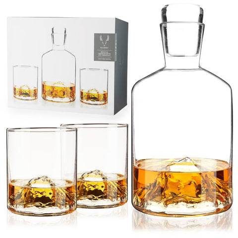3 Piece Mountain Decanter and Tumbler Set Viski®