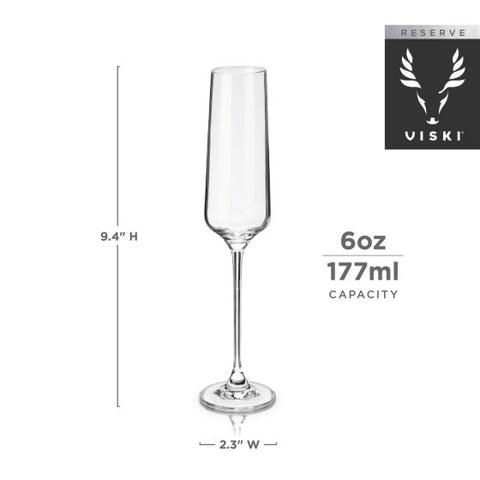 Reserve European Crystal Champagne Flutes by Viski®