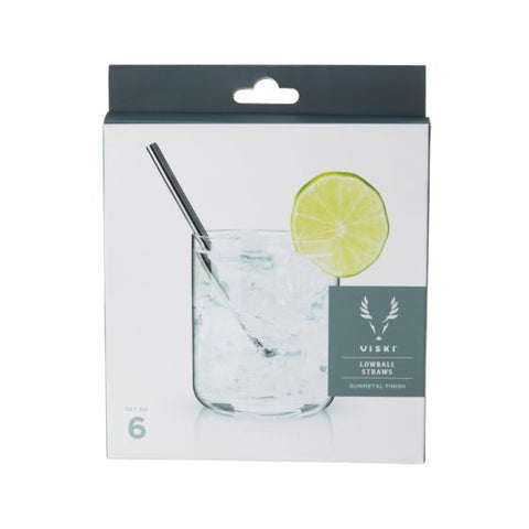 Gunmetal Lowball Straws by Viski