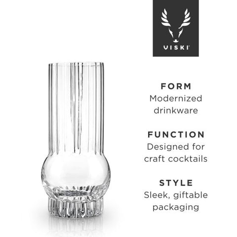 Deco Crystal Highball Glasses by Viski®