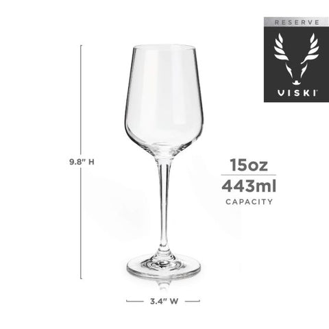 Reserve European Crystal Chardonnay Glasses by Viski®