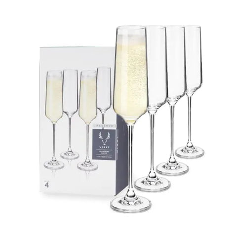 Reserve European Crystal Champagne Flutes by Viski®