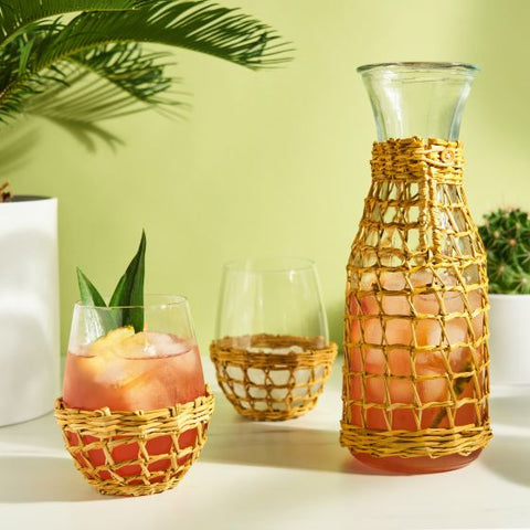 Island Carafe & Stemless Wine Glass Set by Twine Living®