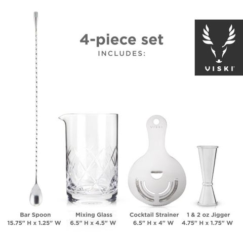 4-Piece Mixologist Barware Set by Viski®