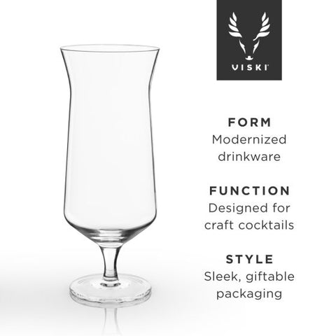 Angled Crystal Hurricane Glasses by Viski®