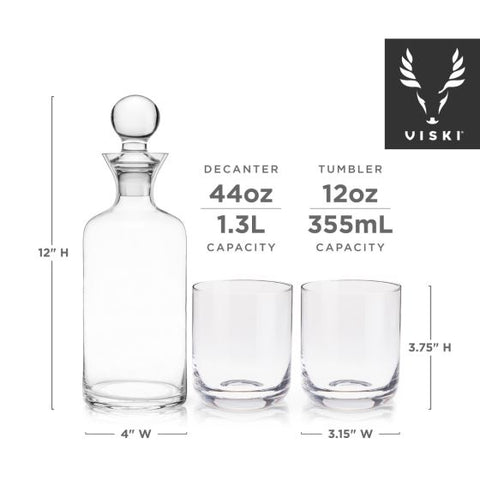 Modern Liquor Decanter & Tumblers by Viski