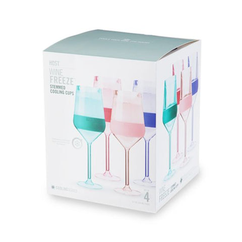 Wine FREEZE Stemmed  in Tinted Set (set of 4) by HOST®