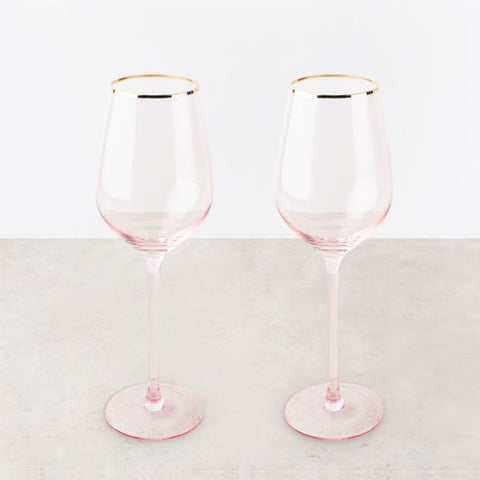 Rose Crystal White Wine Glass by Twine Living® (Set of 2)