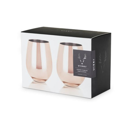 Copper Stemless Wine Glasses by Viski®