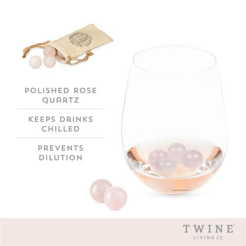 Rose Quartz Wine Gems by Twine Living® (Set of 6)