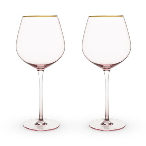 Rose Crystal Red Wine Glass by Twine Living® (Set of 2)