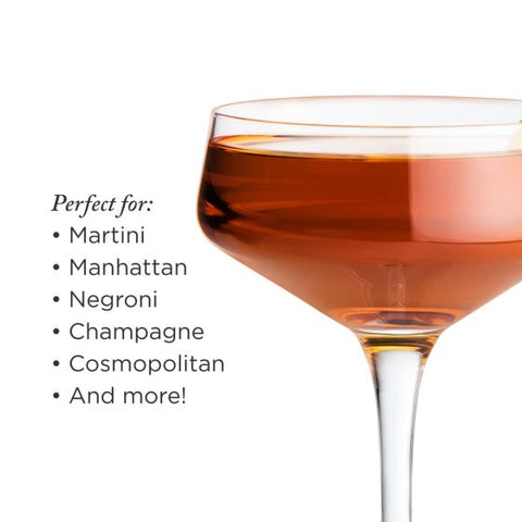 Angled Crystal Coupe Glasses (Set of 4) by Viski®
