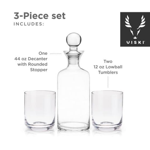 Modern Liquor Decanter & Tumblers by Viski