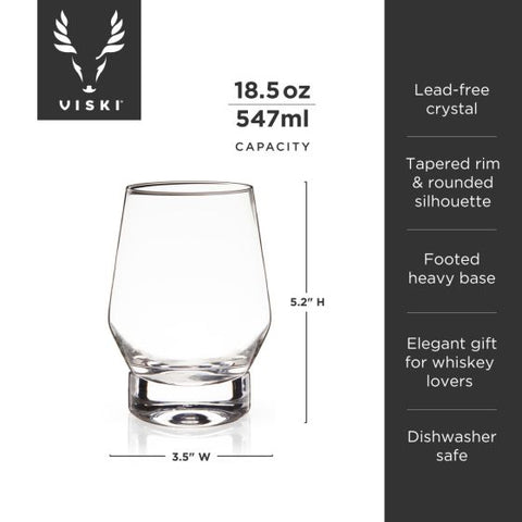 Heavy Base Crystal Whiskey Glasses 2ct by Viski