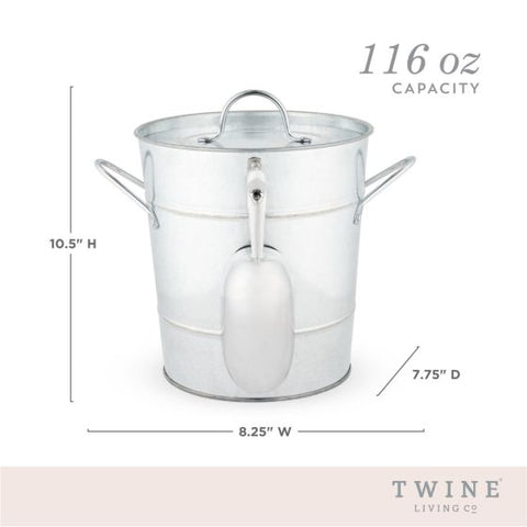 Galvanized Metal Ice Bucket by Twine®