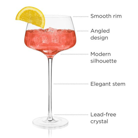 Angled Crystal Amaro Spritz Glasses by Viski®