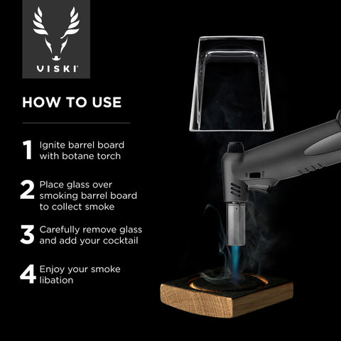 3 Piece Barrel Board Smoking Set by Viski®