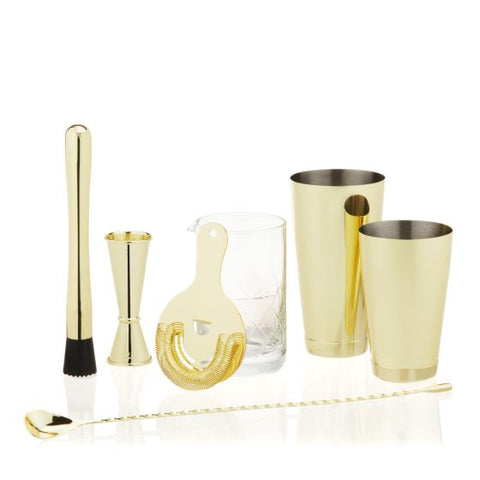 Gold 7- Piece Bar Essentials Set by Viski