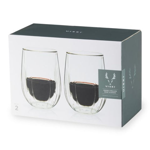 Double Walled Wine Glasses by Viski