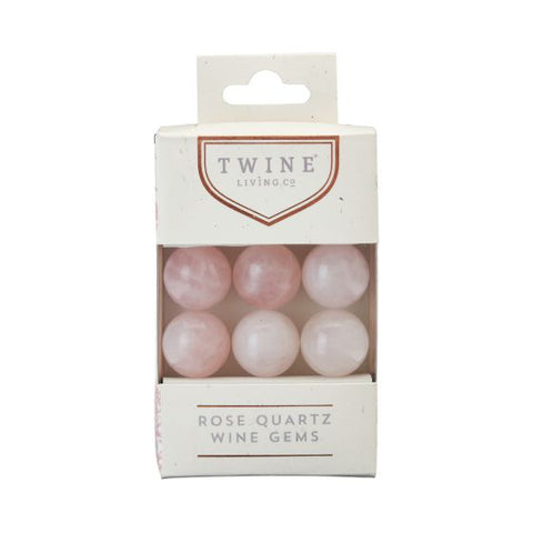 Rose Quartz Wine Gems by Twine Living® (Set of 6)