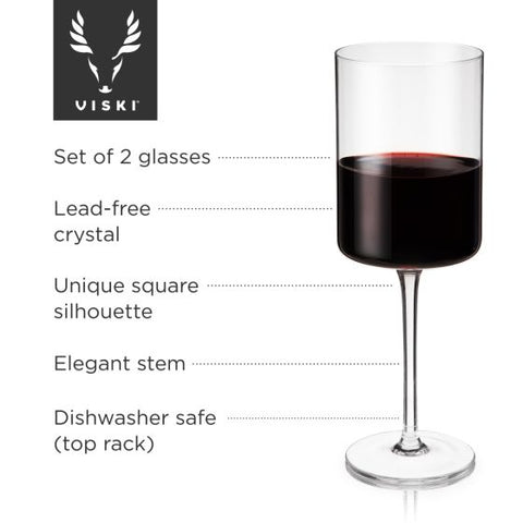 Laurel Red Wine Glasses by Viski