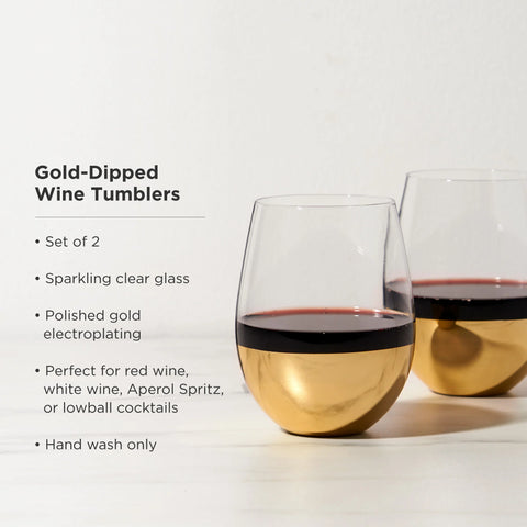 Gold-Dipped Wine Tumblers by Viski