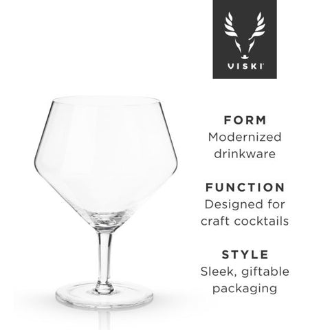 Angled Crystal Gin & Tonic Glasses by Viski®