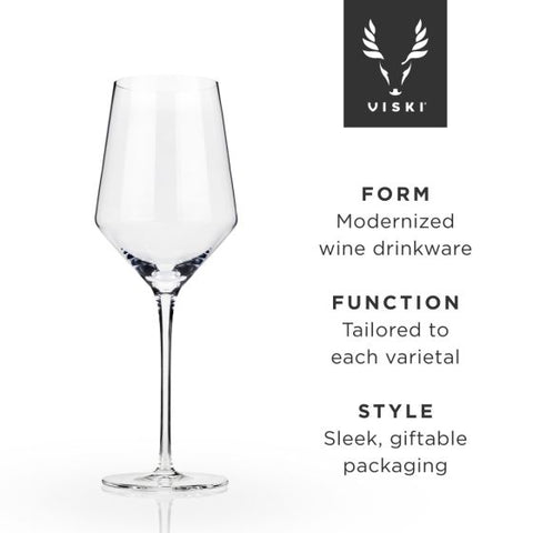 Angled Crystal Chardonnay Glasses by Viski®