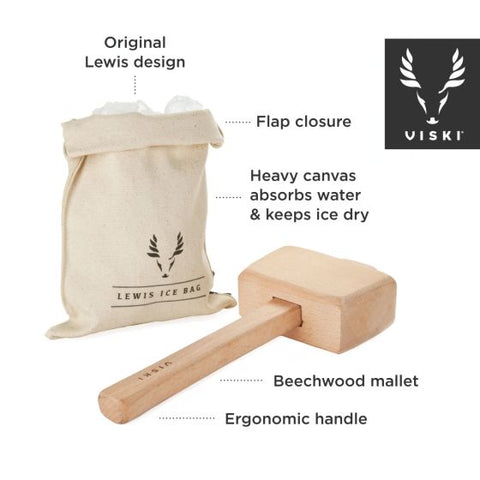 Lewis Ice Bag and Mallet by Viski®