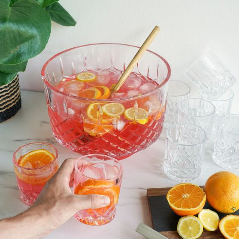 Admiral Punch Bowl with 8 Tumblers by Viski