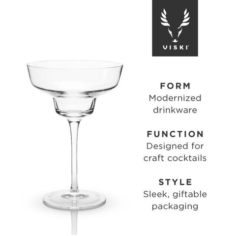 Angled Crystal Margarita Glasses by Viski®