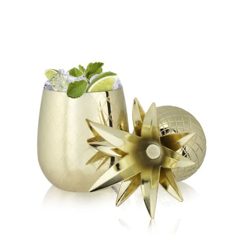 16oz Gold Pineapple Tumbler by Viski®