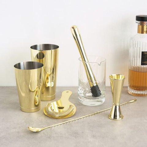 Gold 7- Piece Bar Essentials Set by Viski