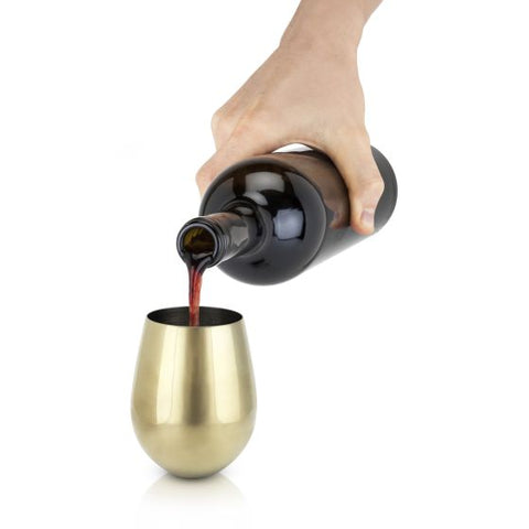 Gold Stemless Wine Glasses by Viski®