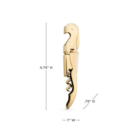 Gold Signature Double Hinged Corkscrew by Viski®