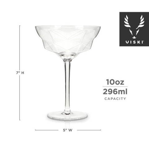 Faceted Martini Glasses by Viski