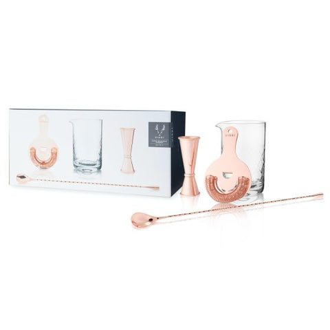 4-Piece Copper Mixologist Barware Set by Viski®