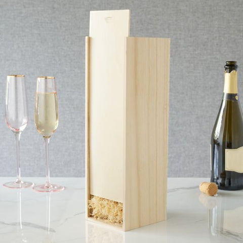 1-Bottle Wooden Wine Box by Twine®