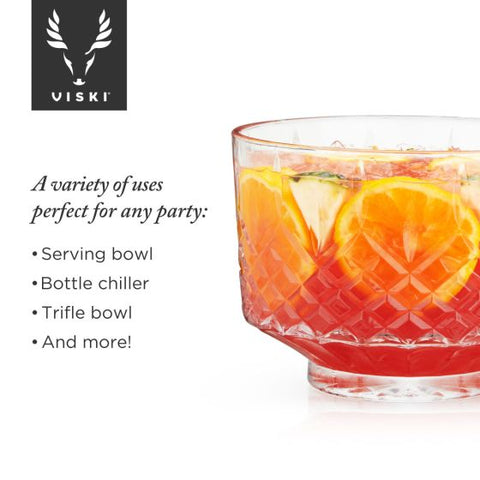 Admiral Punch Bowl with 8 Tumblers by Viski