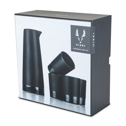 5-Piece Stoneware Sake Set by Viski®