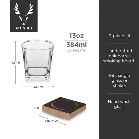 3 Piece Barrel Board Smoking Set by Viski®